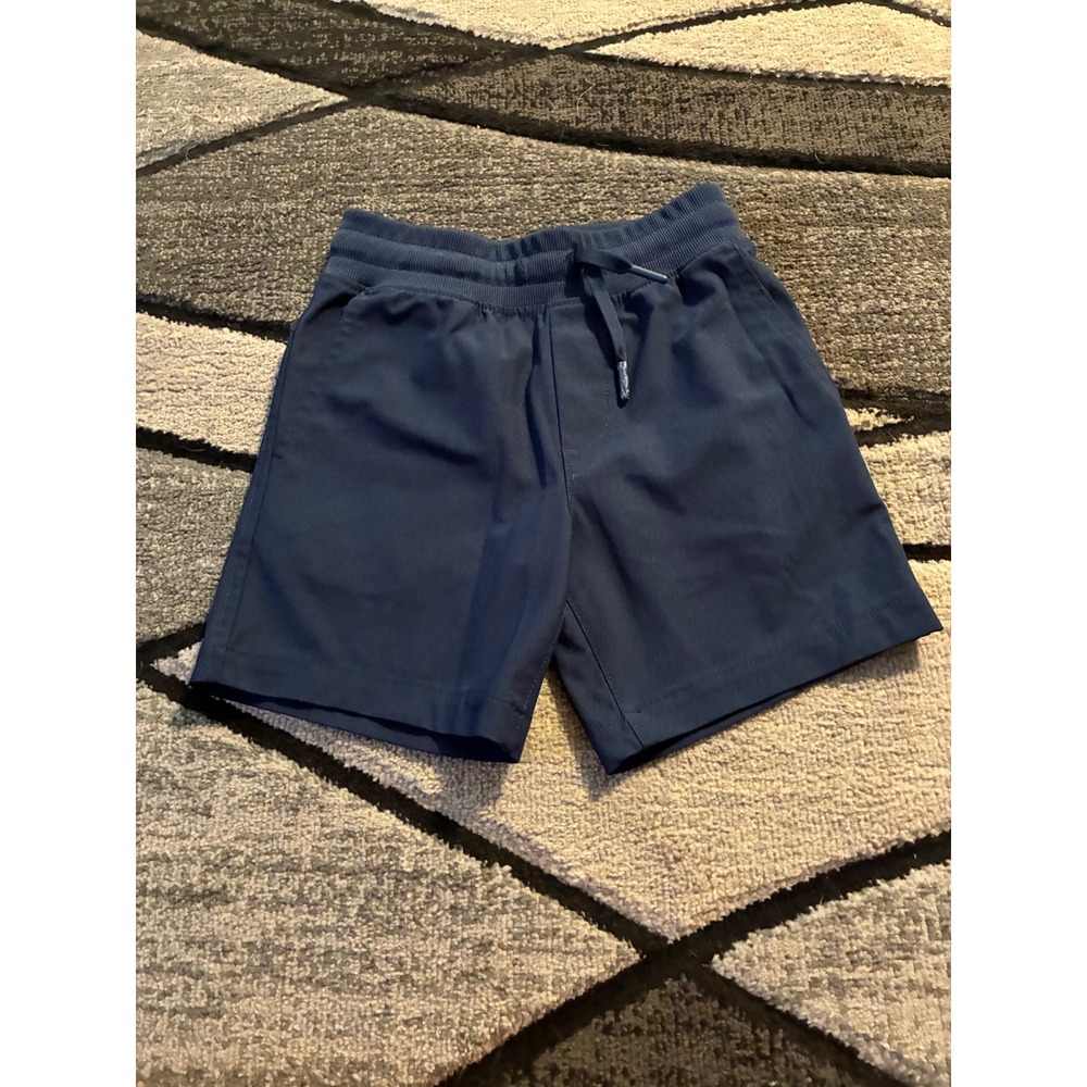 Wonder Nation Boys Navy Blue Performance Shorts XS 4-5 Drawstring Activewear